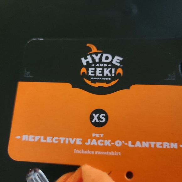 Reflective Pet Jack-o'-Lantern Costume XS - Picture 4 of 7